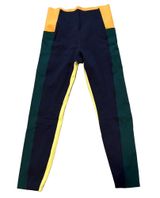 Sweaty Betty Power 7/8 length navy/ green color block leggings sz 4-6 Photo 0