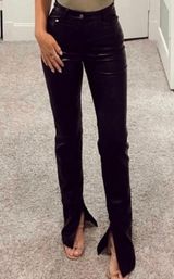 ZARA Leather Black Pants Photo 0