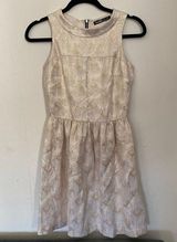 Kensie Kenzie Metallic Gold Fit and Flare Sleeveless Shiny Cocktail Dress Size 2 Photo 0