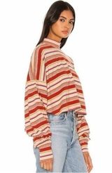 Free People X Revolve Steph Stripe Top “Sand” Cropped Pullover Photo 0