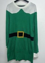 Elf Sweater Dress Womens Medium Ugly Christmas X Photo 0