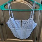 Princess Polly  blue crop top size 4 Photo 0