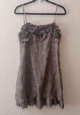 Ryu: Anthropologie Adjustable Strap Embroidered Detail Dress (M) Photo 0