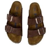 Arizona Soft Footbed Mocha Brown Leather Sandals Size 39/US 8-8.5 Photo 0