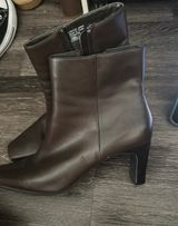 Karen Scott Brown Leather Booties Photo 0