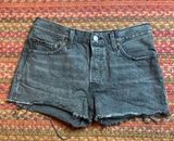 BLACK LEVIS 501 BUTTON FLY CUT OFF SHORTS Photo 0