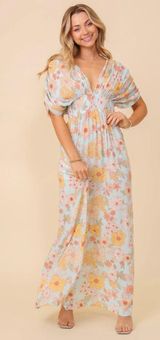 Timing Floral Mint Maxi Dress Photo 0