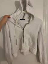 Brandy Melville White Zip Up Photo 0