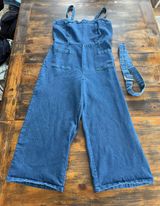Denim Wide Leg Romper  Photo 0