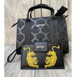 Ed Hardy  Embossed Tiger Handbag & Wristlet Set Photo 0