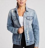 NWT- Rails x Soul cycle Medium Vintage Denim Jacket W/ Soul Patch- Size Large Photo 0