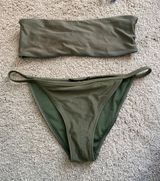 Missguided Khaki Bandeau Bikini Set Photo 0