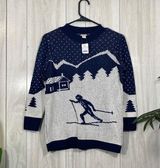 NEW J Crew Intarsia Ski Scene Knit Sweater size XS NWT *flawed Photo 0