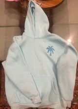 Pink Palm Puff Hoodie “"Hawaii Hibiscus” aquamarine! Photo 0