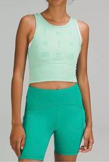 Lululemon Power Pivot Everlux Tank Top Motif Wild Mint size 8 Photo 0