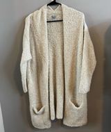 Aerie Cream Partial Wool & Alpaca Chunky Knit Open Cardigan Sweater Photo 0