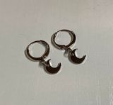 Crescent Silver Moon Earrings Photo 0