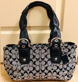 Coach Signature Jacquard Satchel shoulder bag. Photo 0