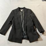 H&M Women’s Black 3/4 Sleeve Blazer Size 0 EUC Career Work Office Professional Photo 0