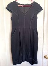 Evan Picone  Vintage Black Dress 10P with Pockets and Belt loops! Photo 0