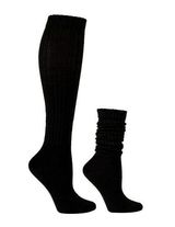 NEW BLACK SCRUNCHIE SOCKS COTTON SOFT VINTAGE SOCKS Photo 0