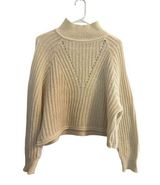 Altar'd State  Cream Knit Mockneck Sweater // Size Small Photo 0