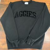 Champion Texas A&M Aggies Velour Logo Sweatshirt Black Size Small Unisex Photo 0