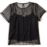 Hollister Black Mesh Top Photo 0