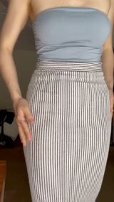 ANGL Striped Midi Skirt Photo 0