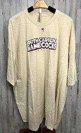 South‎ Carolina Gamecocks Women's 5XL Beige Graphic T-Shirt Short Sleeve Photo 0