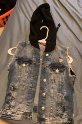 Forever 21 Jean Jacket Built In Hoodie Photo 0