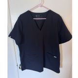 FIGS Technical Collection Women’s Scrub Top Black Size XXL Medical Nurse Doctor Photo 0