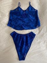 Fredericks Of Hollywood Cobalt Blue Lingerie Set size Large Photo 0