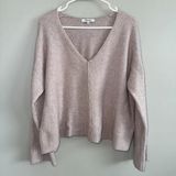 Madewell Wool Blend V-neck Oversized Pullover Sweater Pink Woman’s Size M N2501 Photo 0