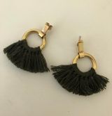 Madewell Olive Green Tassel Earrings Photo 0