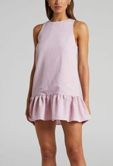 Showpo Dusty Pink Farzeen Mini Shift Dress Size 6 Photo 0