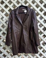 Abercrombie & fitch faux leather blazer Photo 0