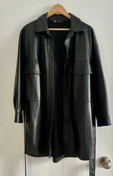 ZARA Faux Leather Shirt Photo 0