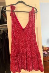Red Floral Sundae Muse Mini Dress Photo 0