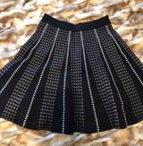 BCBGMAXAZRIA Black Patterned Skirt  Photo 0