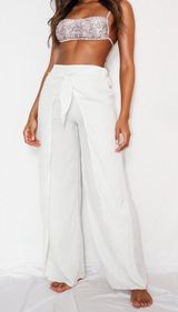 Missguided Cream Beach Pants Photo 0