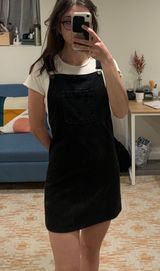 Denim Overall Dress Black Size 6 Photo 0