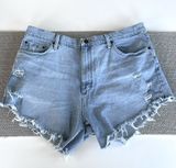 Vintage Wrangler Light Wash Distressed Denim Cutoff Shorts Waist 38” Photo 0