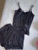 Black silk pajama set  Photo 0
