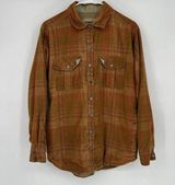 prAna  Finnegan Top Shirt Corduroy Jacket Shacket Plaid Women’s Medium Outdoor Photo 0