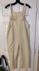 Linen Overalls Tan Size L Photo 0