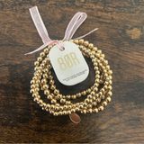 NWT 8 Other Reasons Bubble Bangle Set Gold Beaded Bracelet Photo 0