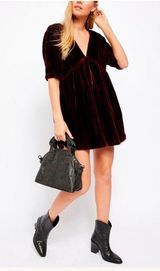 New with tags Free People Ivy Velvet Mini Dress Photo 0