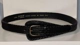 AK Anne Klein For Calderon Genuine Braided Edge Leather Wide Buckle Belt Boho-M Photo 0