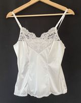 Vintage Vassarette white camisole top lace nylon women's size small lingerie Photo 0